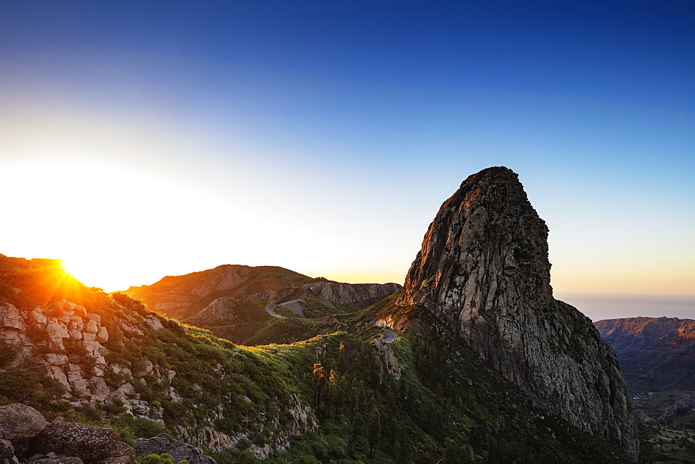 Roque de Agando, Garajonay National Park, UNESCO World Heritage Site, La Gomera, Canary Islands, Spain, Atlantic, Europe