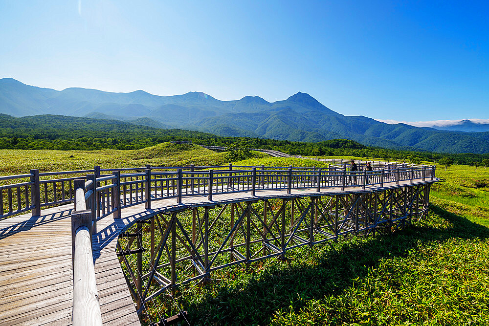 Walkway at Goko Five Lakes, Shiretoko National Park, Hokkaido, Japan, Asia