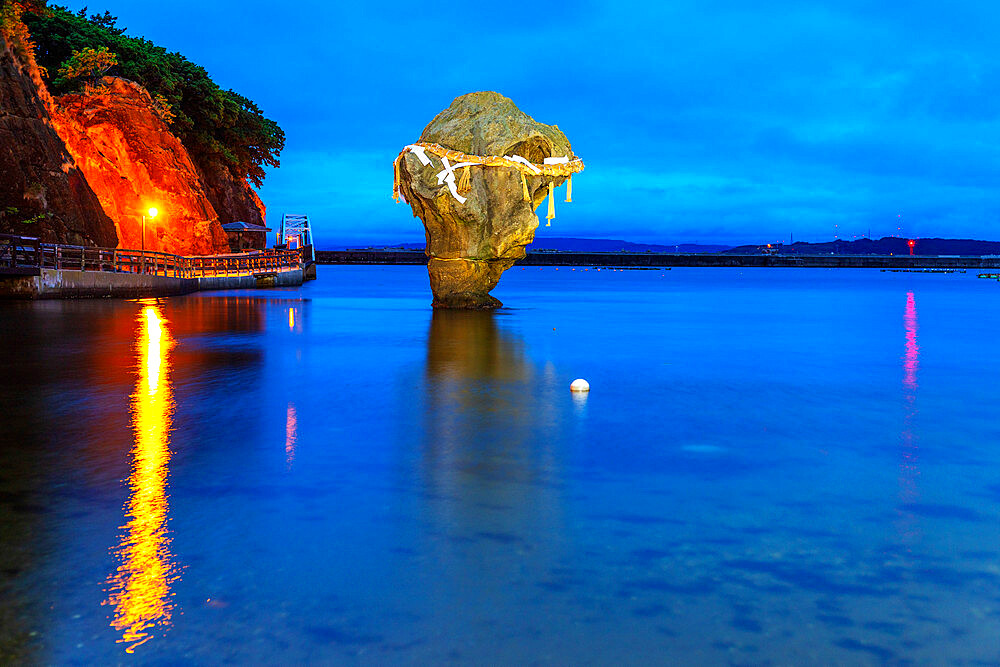 Heishiiwa rock, Esashi, Hokkaido, Japan, Asia