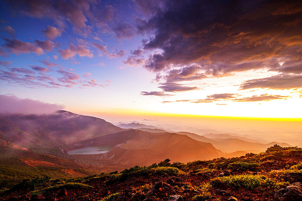 Mount Zao San, sunrise, Yamagata prefecture, Honshu, Japan, Asia