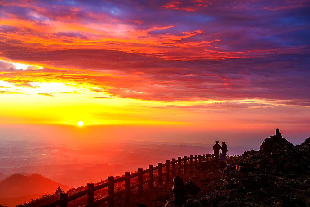 Mount Zao San, sunrise, Yamagata prefecture, Honshu, Japan, Asia