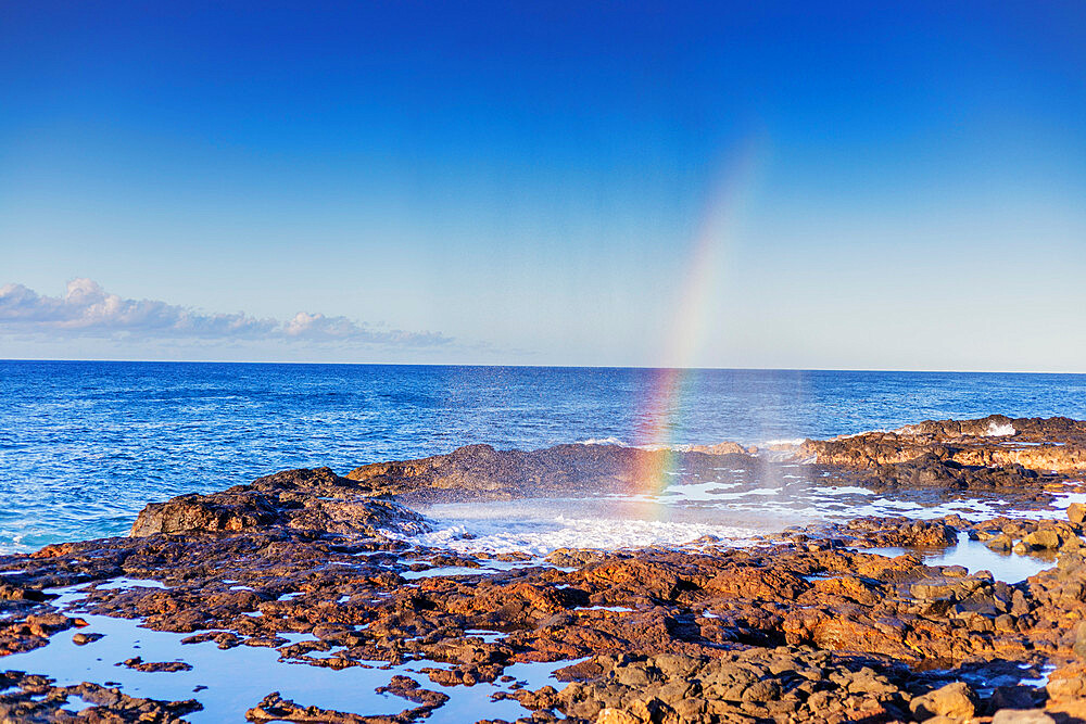 Poipu, blow hole, Kauai Island, Hawaii, United States of America, North America