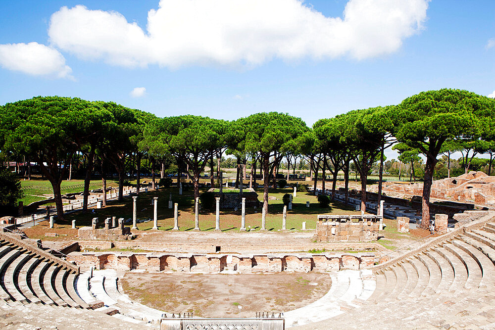 The Theatre of Ostia Antica, Lazio, Italy, Europe