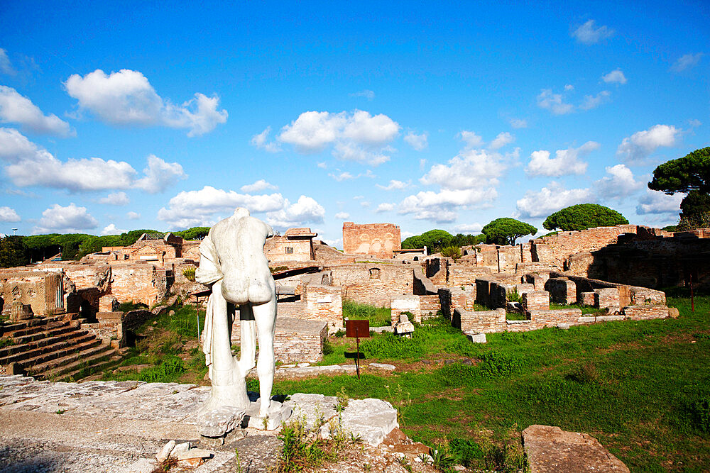 View from Hercules Temple, Ostia Antica, Lazio, Italy, Europe