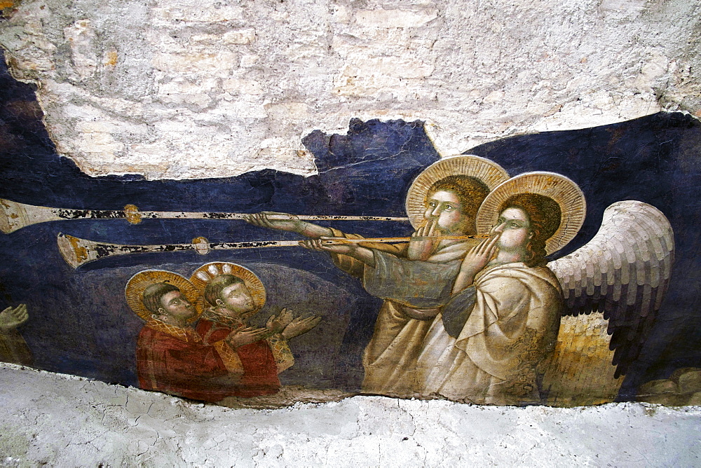 Pietro Cavallini's last judgement at Santa Cecilia Refectory, Rome, Lazio, Italy, Europe