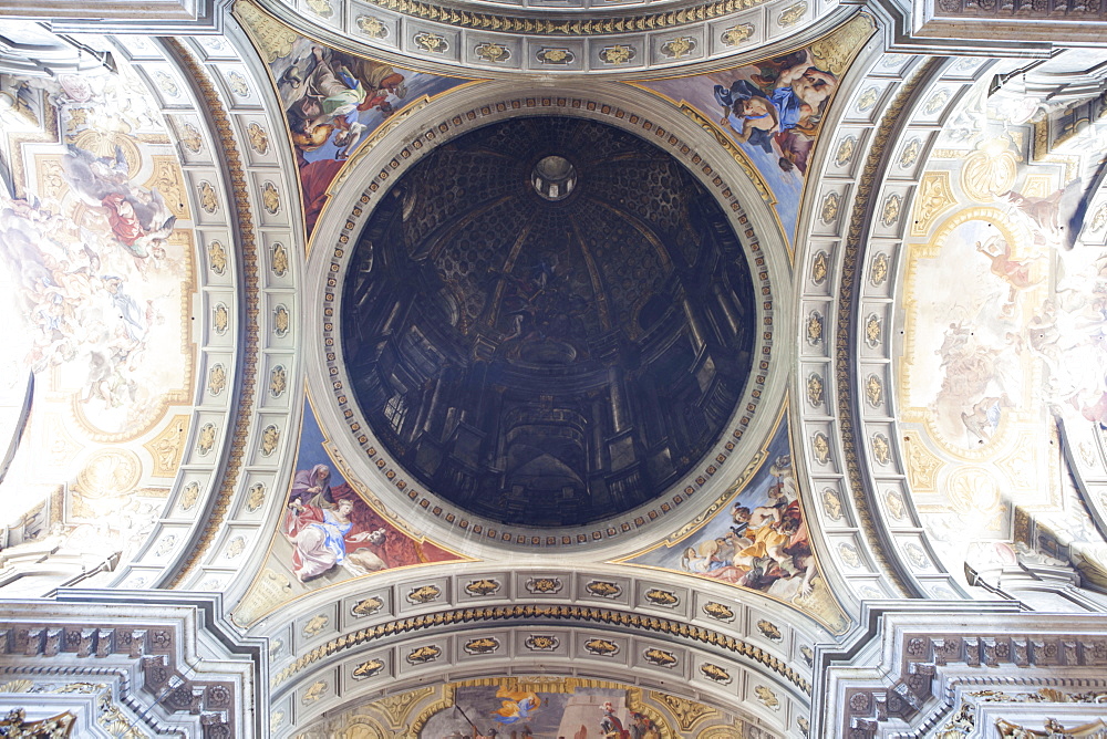 Fake dome by Andrea Pozzo at the church of Saint Ignazio da Loyola (St. Ignatius of Loyola), Rome, Lazio, Italy, Europe