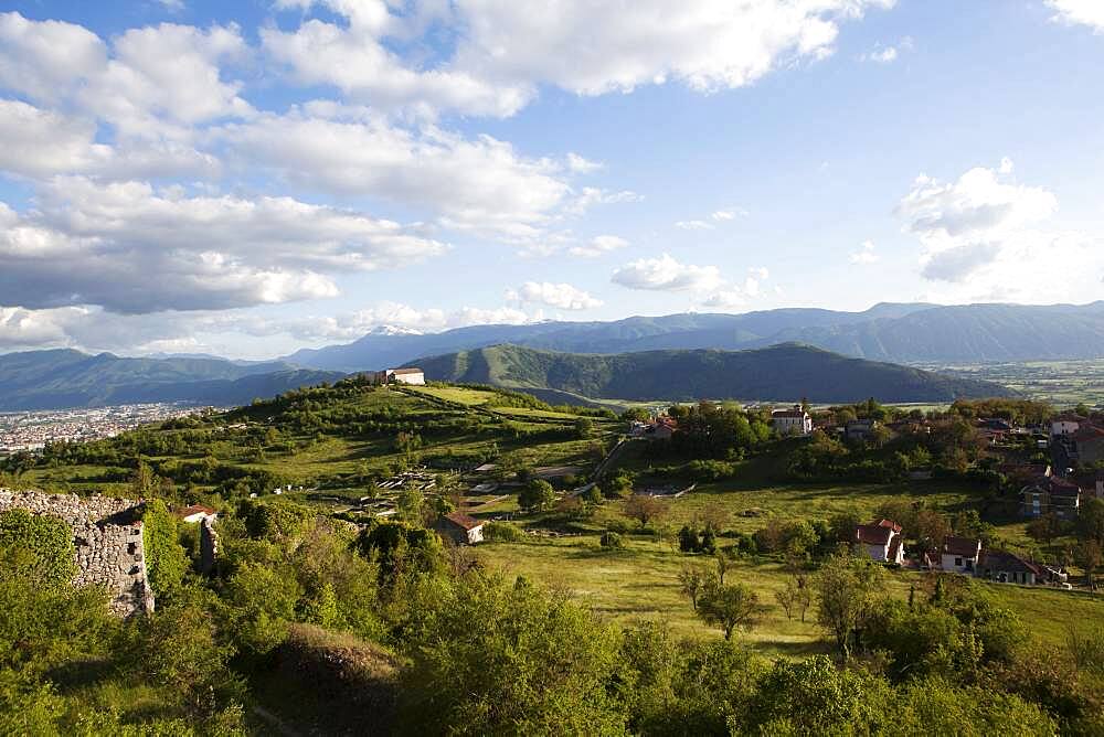 View of the Marsicana plain, Marsica, Abruzzo, Italy, Europe