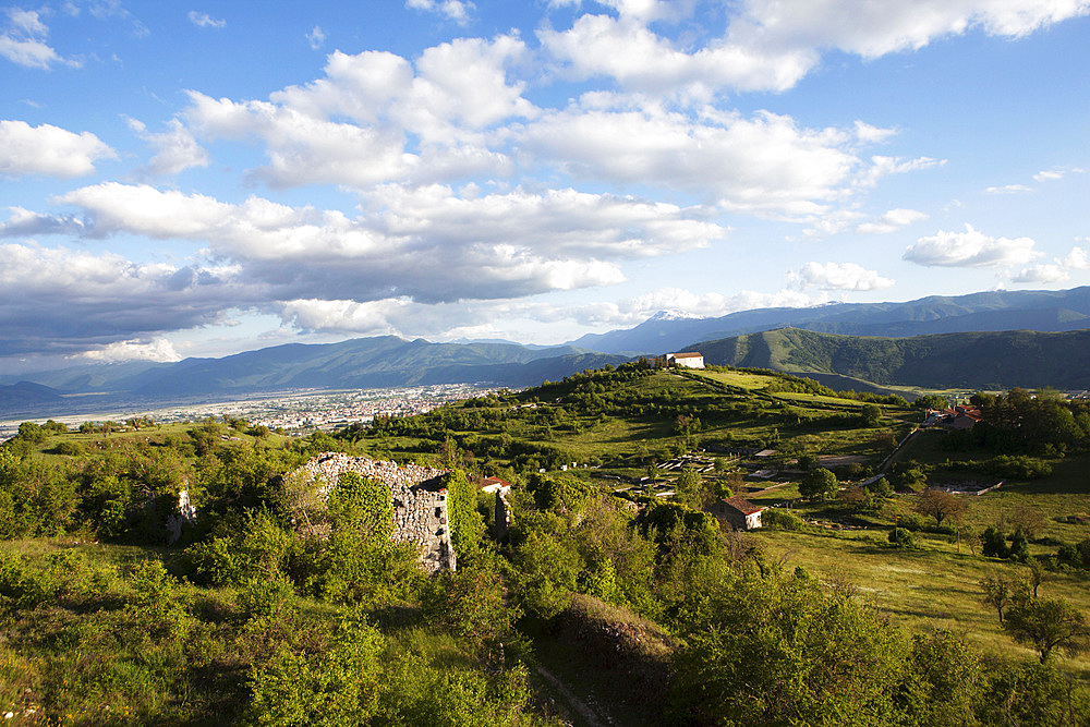 View of Alba Fucens, an Ancient Roman site, Abruzzo, Italy, Europe