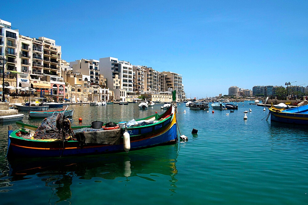 St. Giulian (St. Julian) Bay, Malta, Mediterranean, Europe