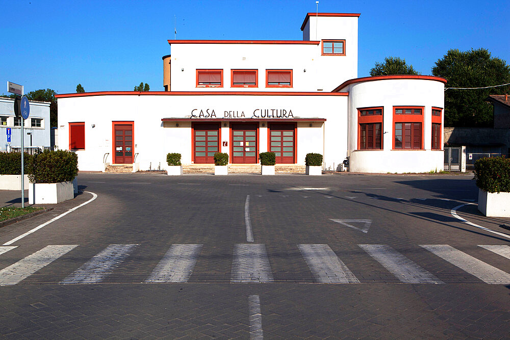 Casa della Cultura (House of Culture), Tresigallo, Ferrara Province, Emilia-Romagna, Italy, Europe