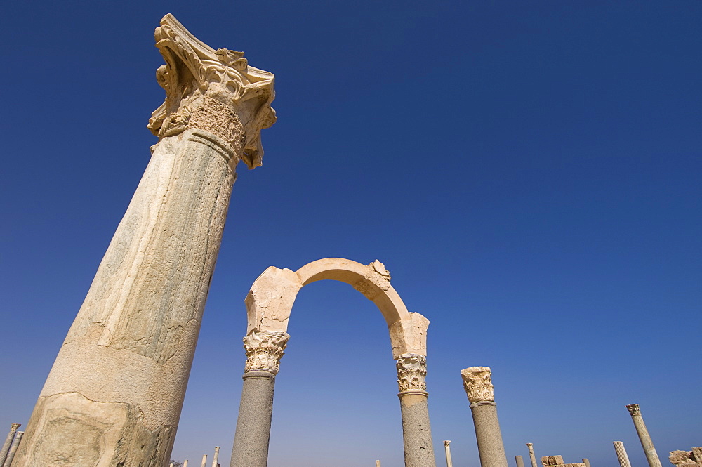 Roman site of Sabratha, UNESCO World Heritage Site, Tripolitania, Libya, North Africa, Africa