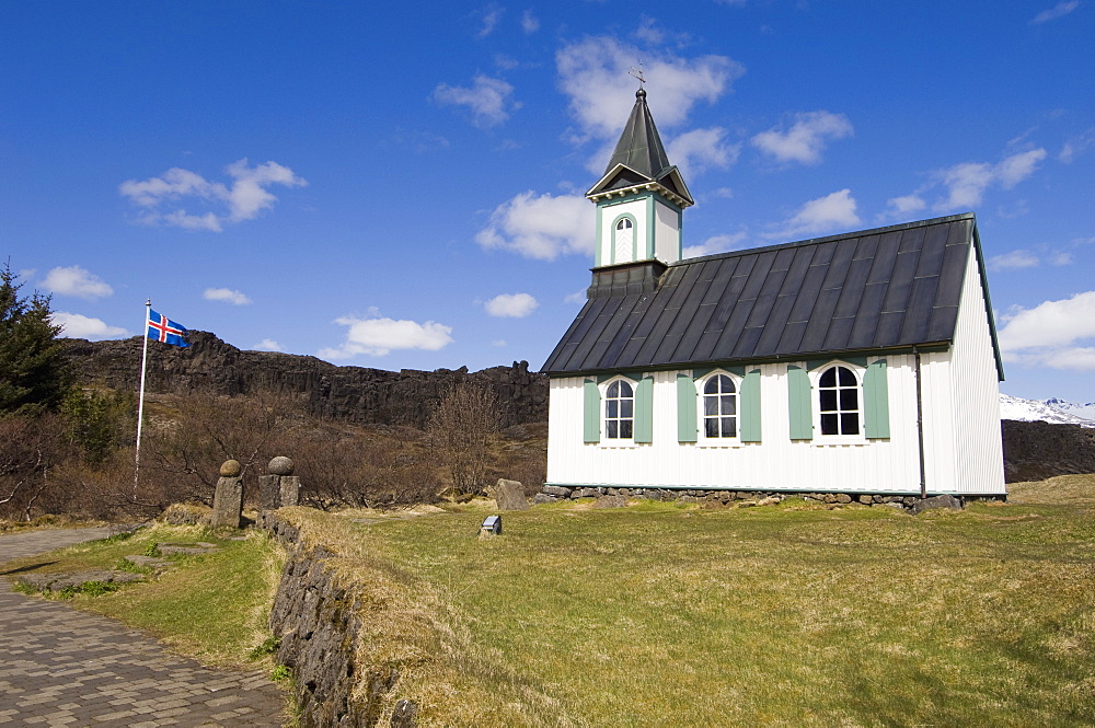 Church, Thingvellir National Park, UNESCO World Heritage Site, Iceland, Polar Regions