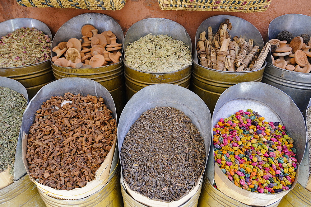 Spices, Medina Souk, Marrakech, Morocco, North Africa, Africa