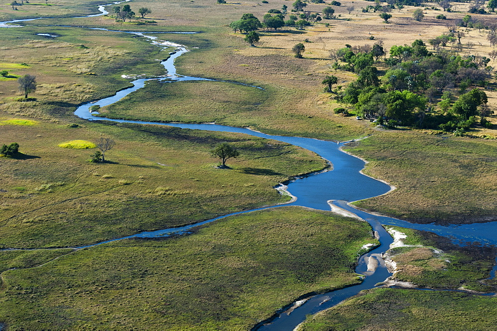 Aerial view of the Okavango Delta, Botswana, Africa