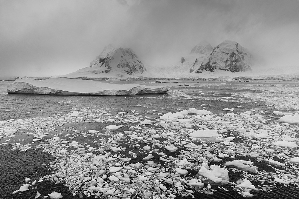 Icebergs in the Herrera Channel, Antarctica, Polar Regions