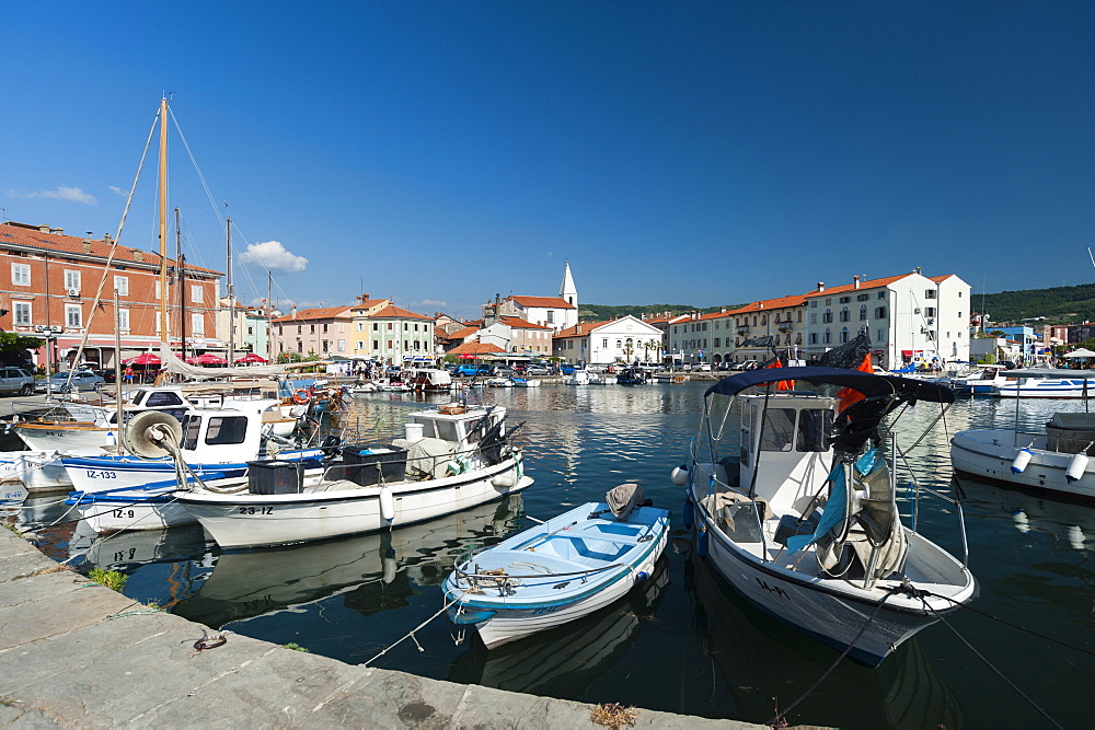 The port of Isola surrounded by the old town, Isola, Slovenia, Europe