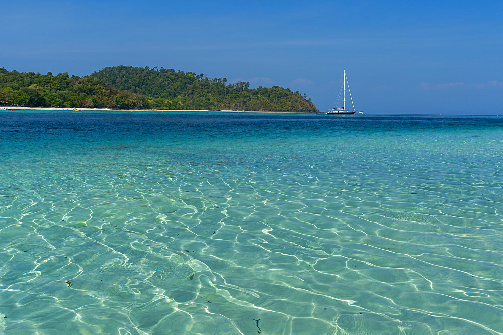 Turquoise color of Andaman Sea, Thailand, Southeast Asia, Asia