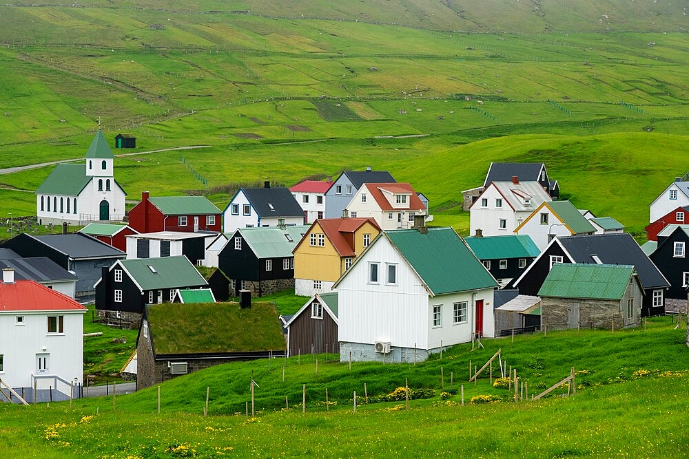 Gjogv, Esturoy Island, Faroe Islands, Denmark, Europe