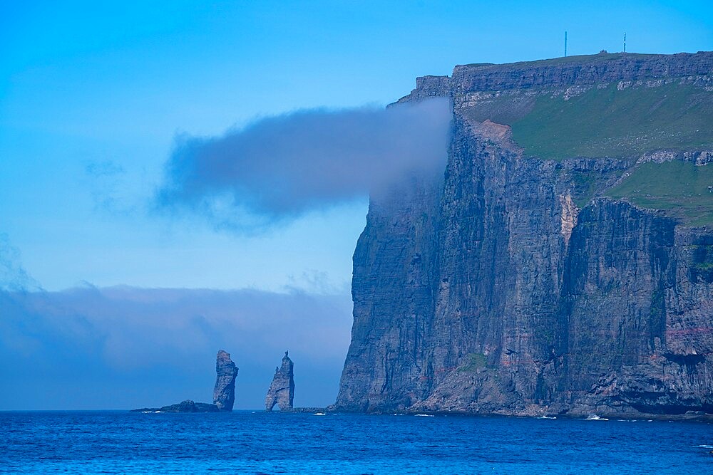 Risin og Kellingin rocks, Eysturoy Island, Faroe Islands, Denmark, Europe