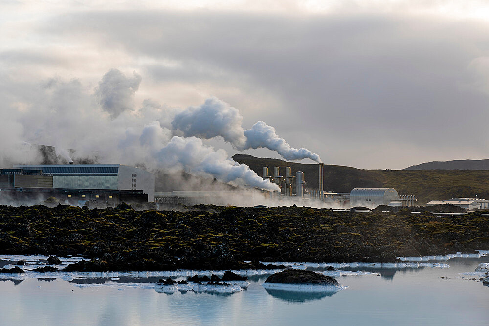 Geothermal power plant, Blue Lagoon, Grindavik, Iceland, Polar Regions