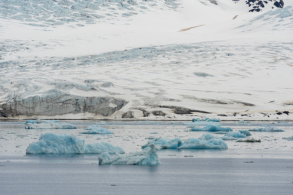 Lillyhookbreen glacier, Spitsbergen, Svalbard Islands, Norway.