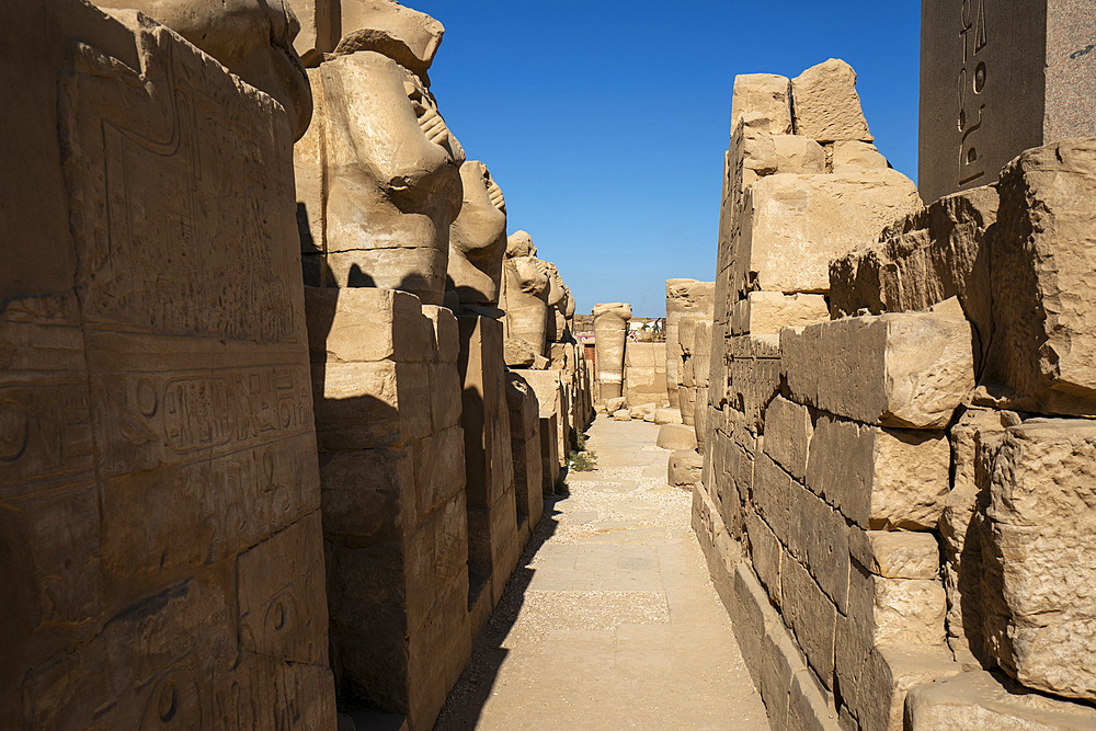 Temple of Amun, Temple complex of Karnak, UNESCO World Heritage Site, Thebes, Egypt, North Africa, Africa