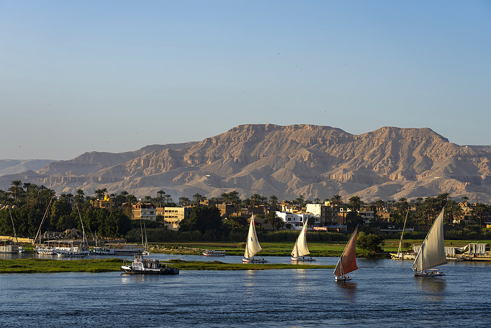 The River Nile, Luxor, Egypt, North Africa, Africa