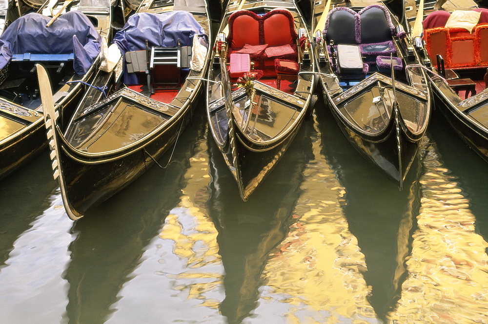 Gondolas, Venice, Veneto, Italy, Europe