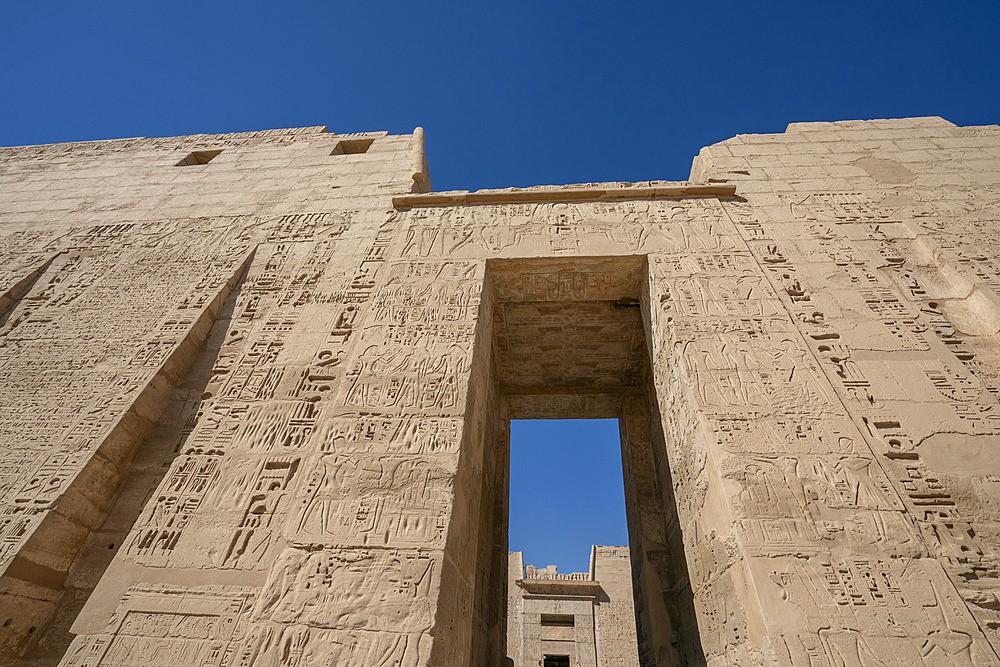 Habu Temple, Temple of Ramesses III, Luxor, Egypt.