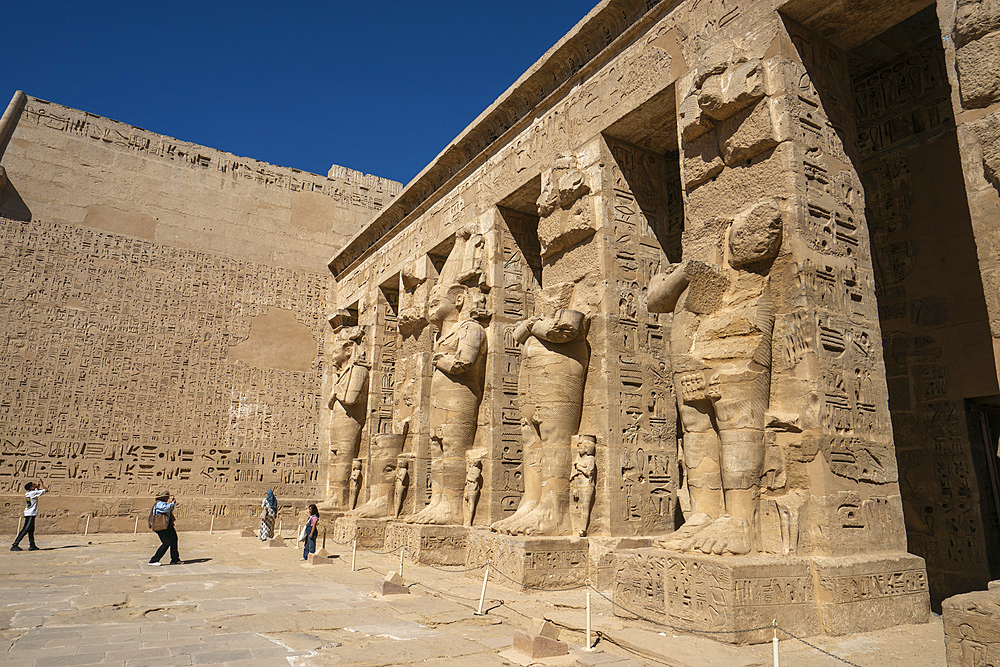 Habu Temple, Temple of Ramesses III, Luxor, Egypt.