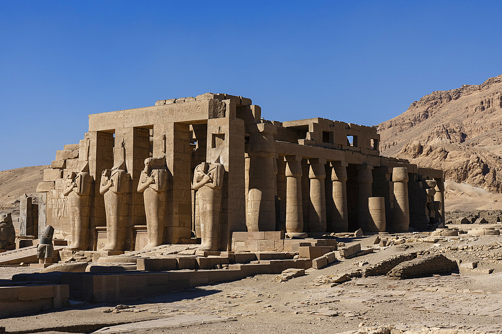 The Temple of Ramesses II (The Ramesseum), Luxor, Egypt.