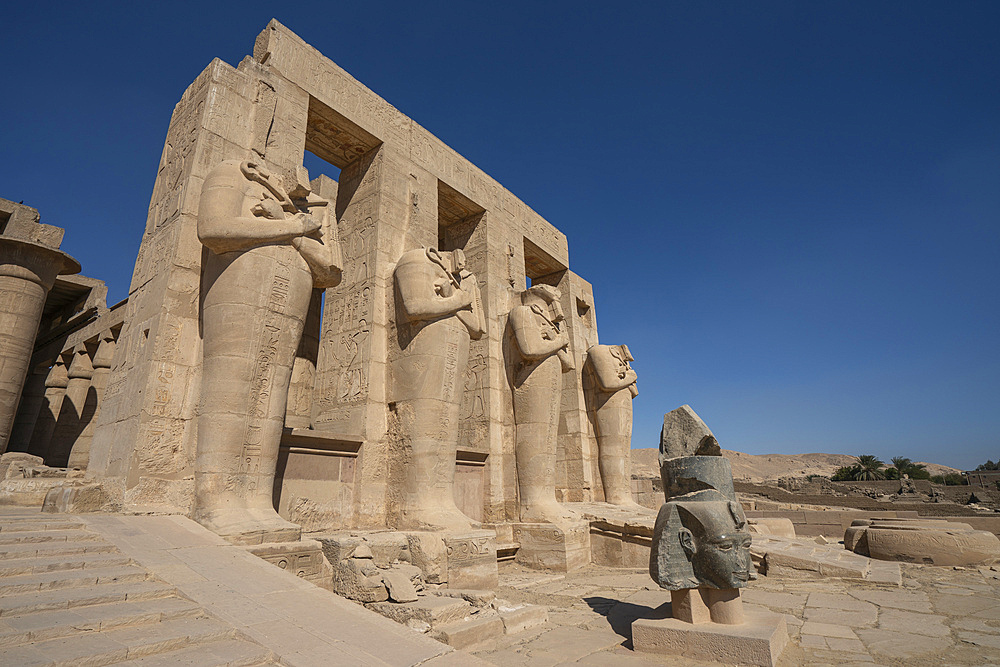 The Temple of Ramesses II (The Ramesseum), Luxor, Egypt.