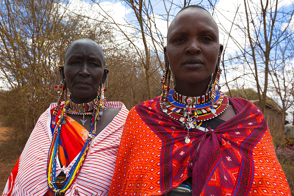 Maasai women at the Predator Compensation Fund Pay Day, Mbirikani Group Ranch, Amboseli-Tsavo eco-system, Kenya, East Africa, Africa