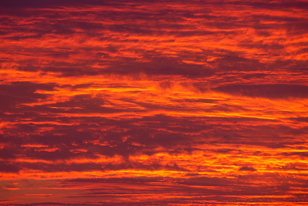 Sunrise cloudscape, Kgalagadi Transfrontier Park, South Africa, Africa