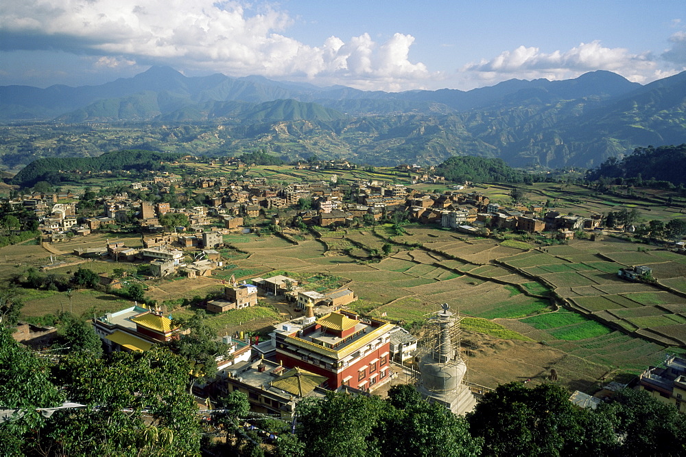 Panoramic view of the Valley, Parping, Nepal, Asia