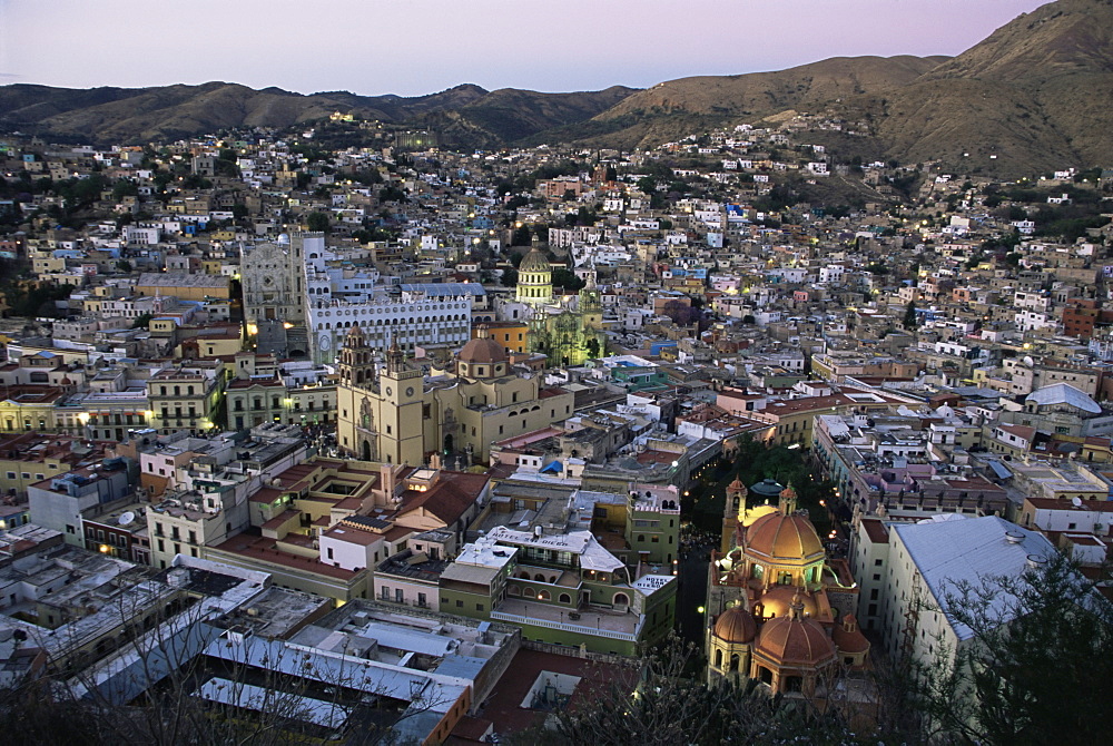 View over the city, Guanajuato, UNESCO World Heritage Site, Mexico, North America