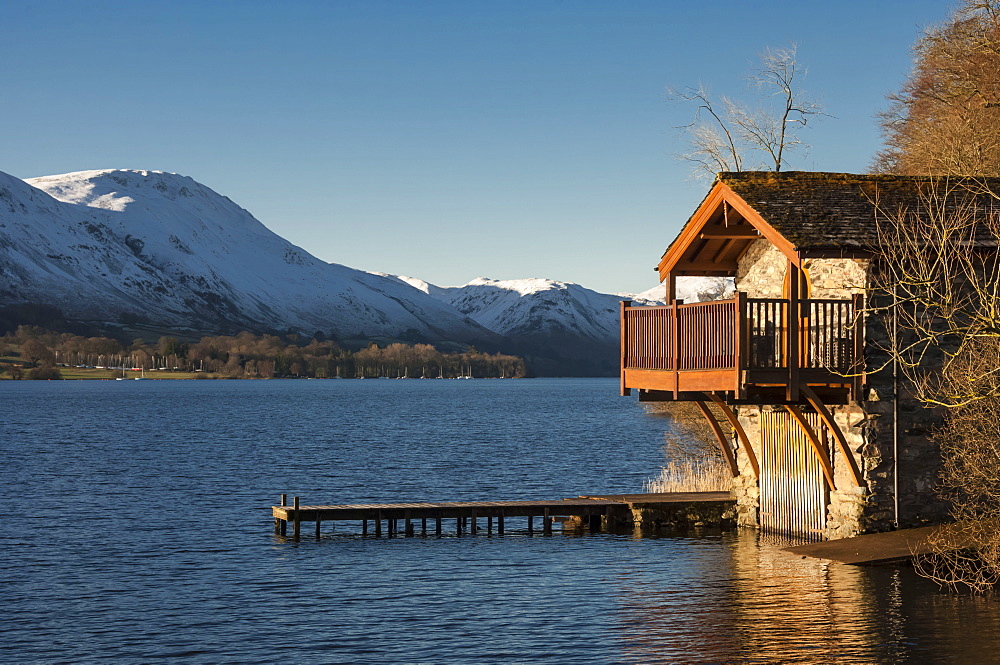 Boathouse, Pooley Bridge, Ullswater, Lake District World Heritage Site, Cumbria, England, United Kingdom, Europe