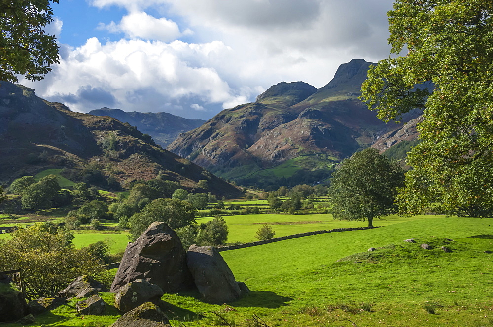 Langdale Pikes in English Lake District National Park, England, Europe