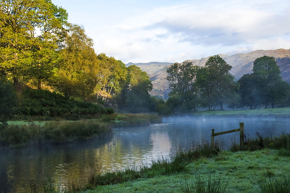 Elter Water lake in Lake District, England, Europe