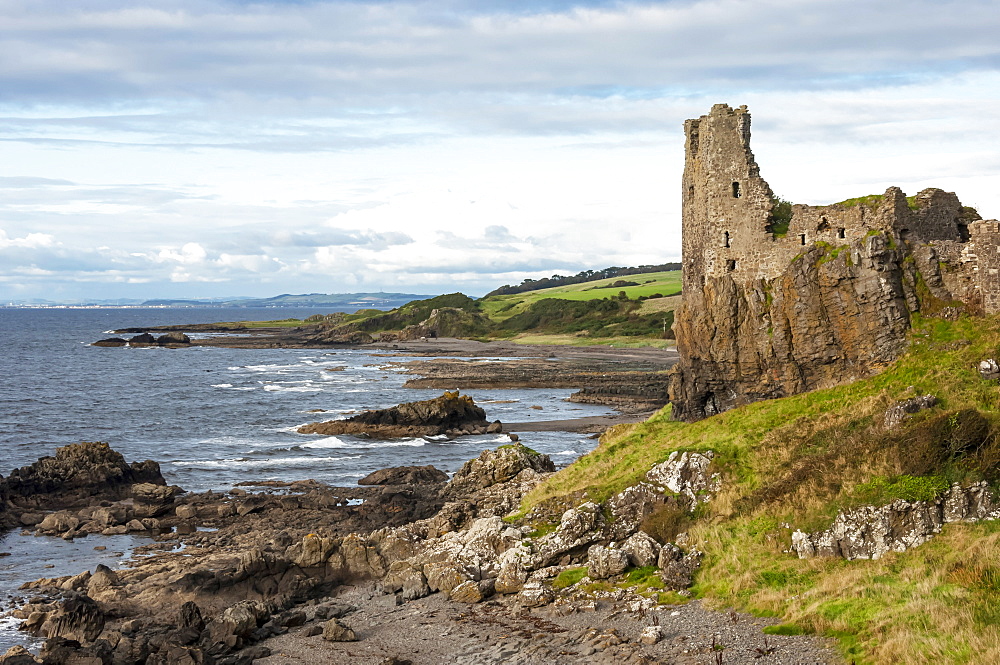 The 13th century Dunure Castle, built by Clan Kennedy, Carrick Coast, Ayrshire, Scotland, United Kingdom, Europe