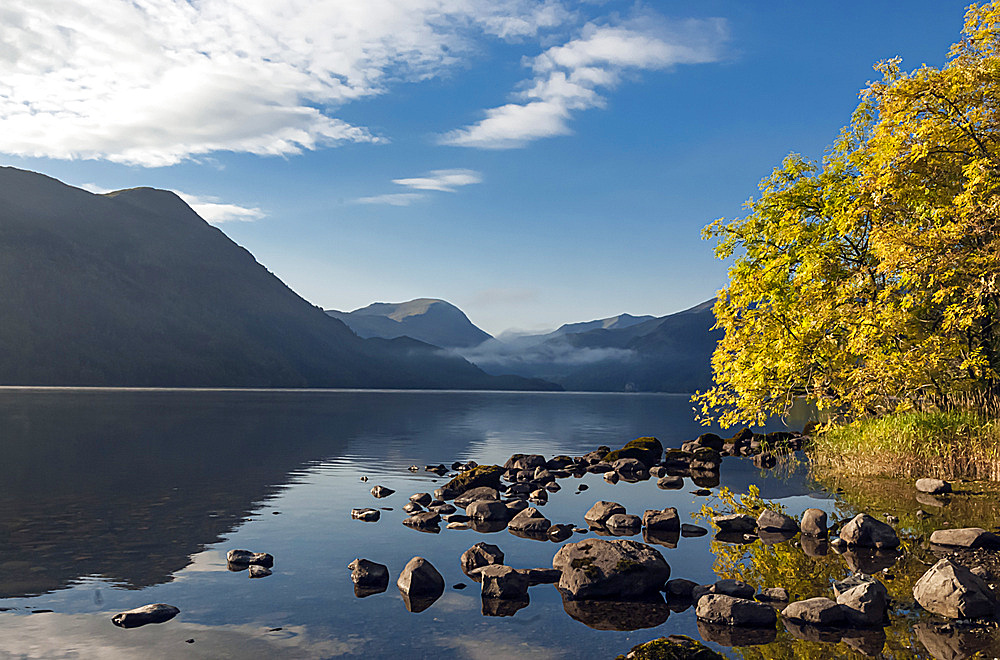 Morning light, Ullswater, Lake District National Park, UNESCO World Heritage Site, Cumbria, England, United Kingdom, Europe