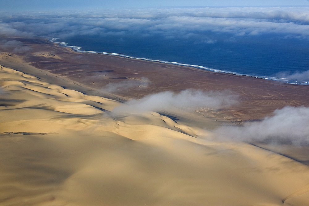 Aerial photo, Skeleton Coast Park, Namibia, Africa