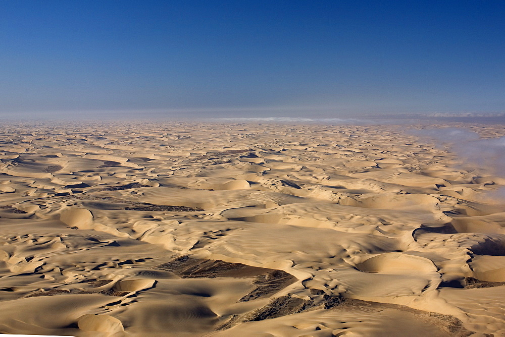 Aerial photo of sand dunes, Skeleton Coast Park, Namibia, Africa