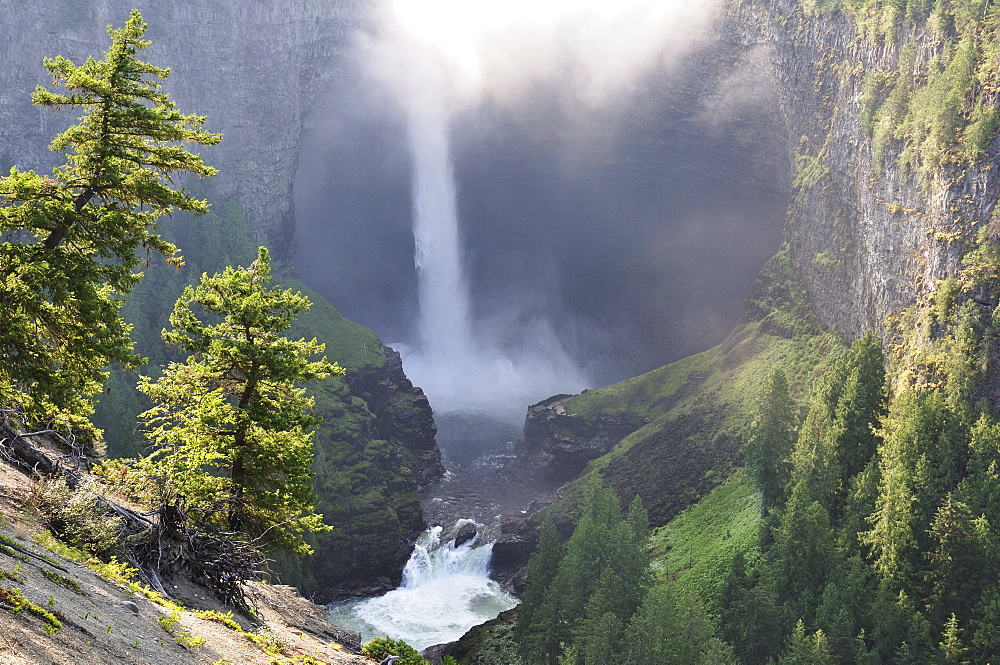 Spahats Canyon and  Falls, Wells Grey Provincial Park, British Columbia, Canada, North America