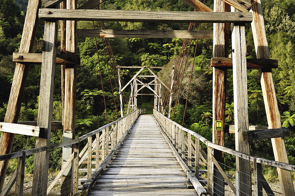 Tauranga historic bridge, Waioeka Gorge Scenic Reserve, Bay of Plenty, North Island, New Zealand, Pacific