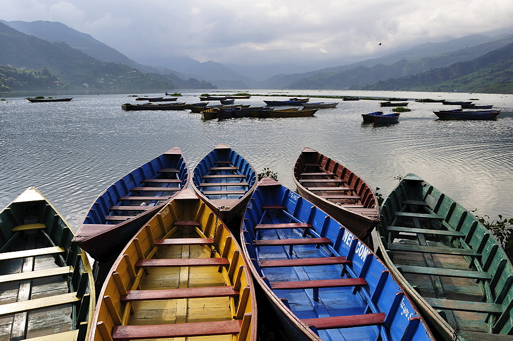 Phewa Tal (Phewa Lake), Pokhara, Gandaki, Western Region (Pashchimanchal), Nepal, Asia