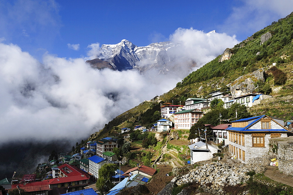 Namche Bazaar, Sagarmatha National Park, UNESCO World Heritage Site, Solukhumbu District, Sagarmatha, Eastern Region (Purwanchal), Nepal, Asia