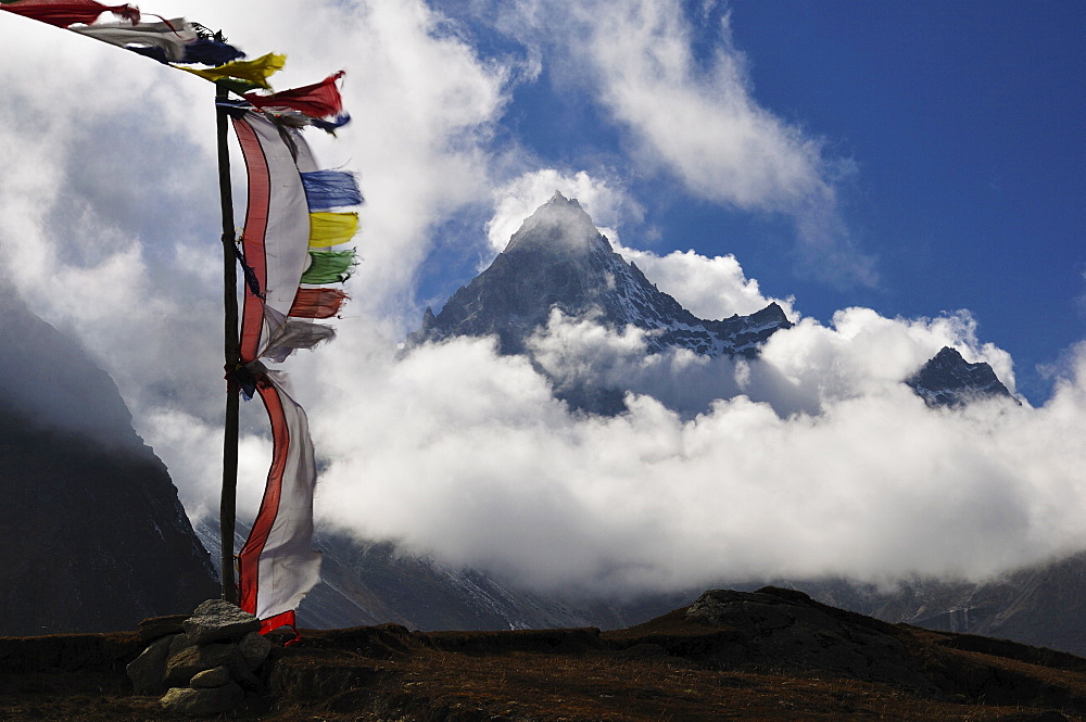 Kyajo Ri, Sagarmatha National Park, UNESCO World Heritage Site, Solukhumbu District, Sagarmatha, Eastern Region (Purwanchal), Nepal, Asia