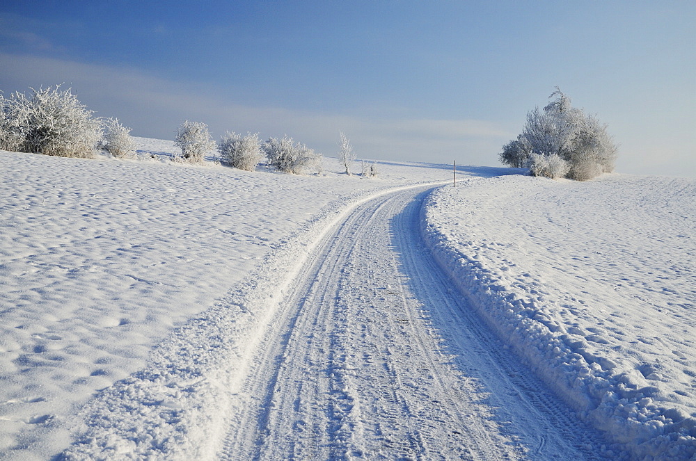 Winter landscape, near Villingen-Schwenningen, Black Forest-Baar (Schwarzwald-Baar) district, Baden-Wurttemberg, Germany, Europe