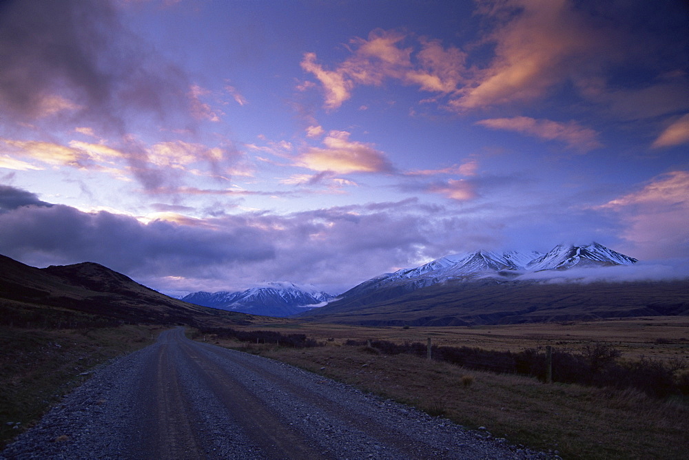 Country road, Rakaia Gorge, South Island, New Zealand, Pacific